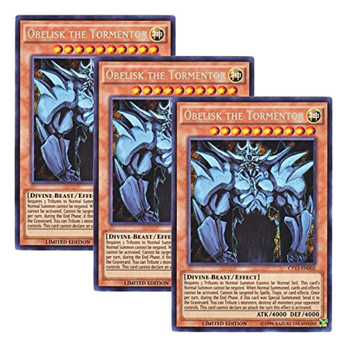 Amazon.co.jp: 【 3枚セット 】遊戯王 英語版 CT13-EN002 Obelisk the