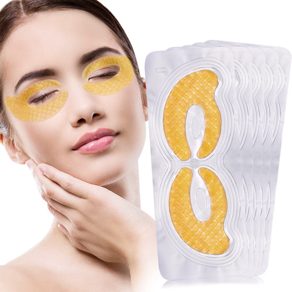 Maschera per gli occhi, Eye Patch, Eye Mask, Occhi Pads, Maschera d'occhio del collagene, Maschere Eye Gel Patches - Idratante, anti-rughe, anti-età, cerchi scuri ed elimina tasche, 5 Pairs
