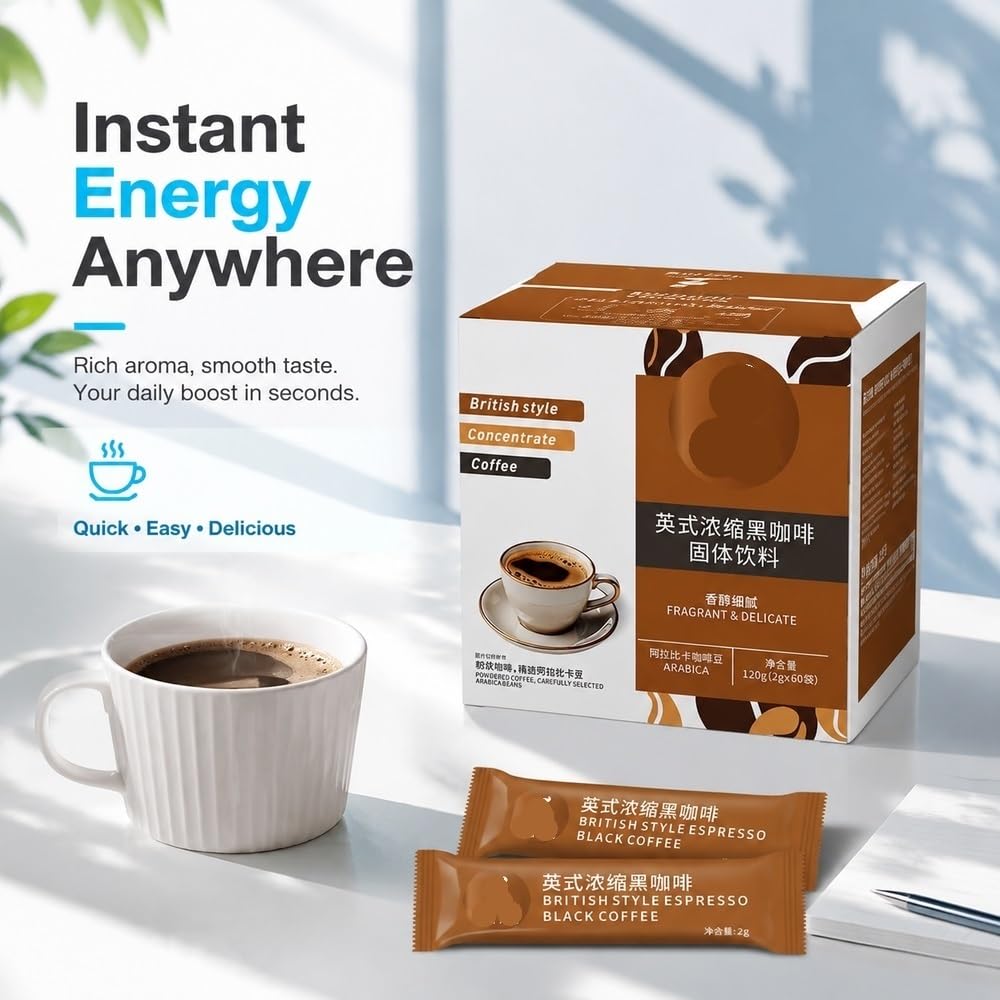 Caffè Solubile Con Zucchero, Arabica, 40 Bastoncini