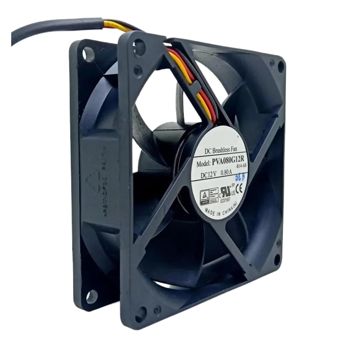 PVA080G12R 8025 12V 0.80A 3ピン 8cm 冷却ファン