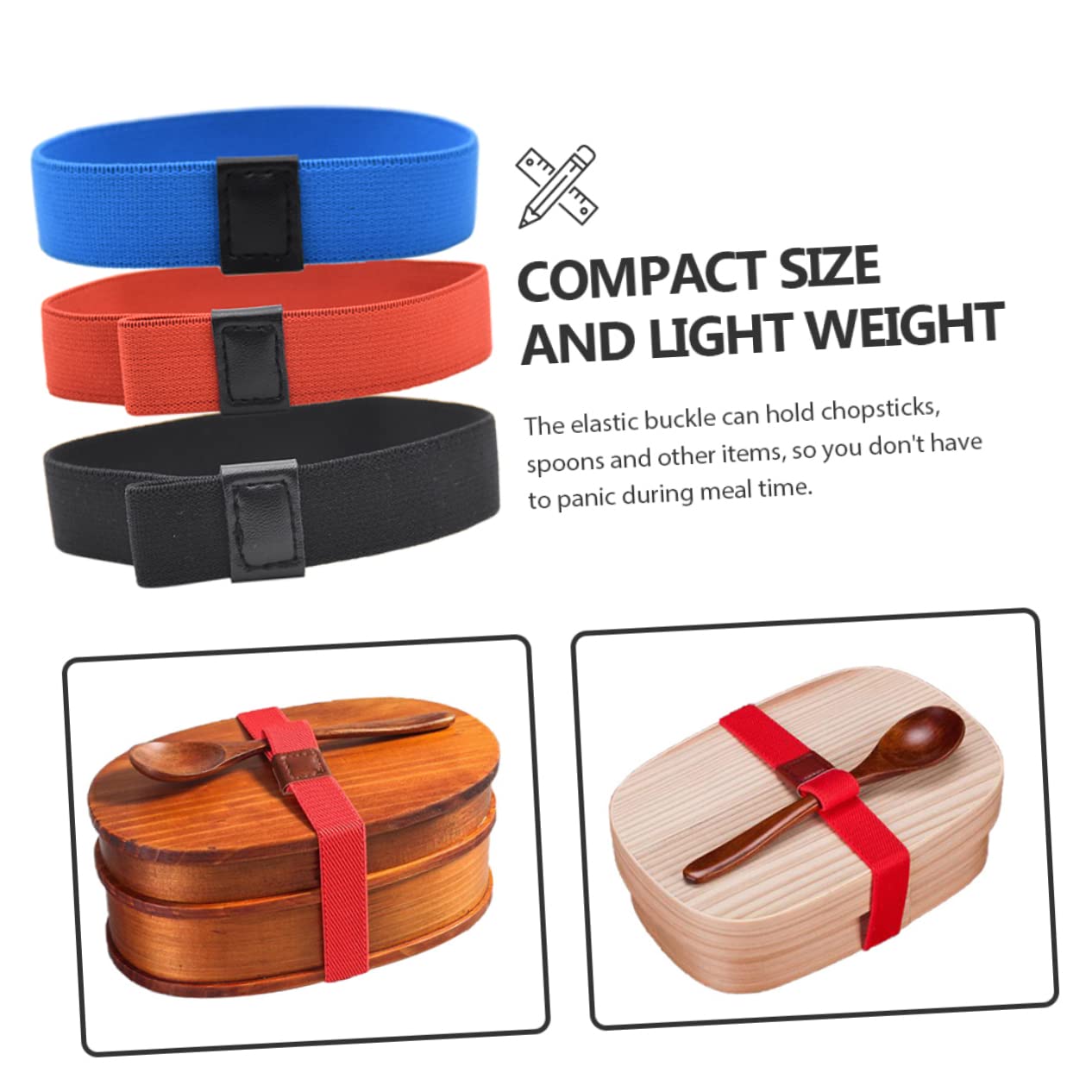 Healeved Cinghie Elastiche Colorate Per Bento Box 6 Pezzi Fasce Regolabili Con Fibbie Per Contenitori Pranzo Porta Posate Casa Ufficio Picnic 4.72X0.79X0.04In