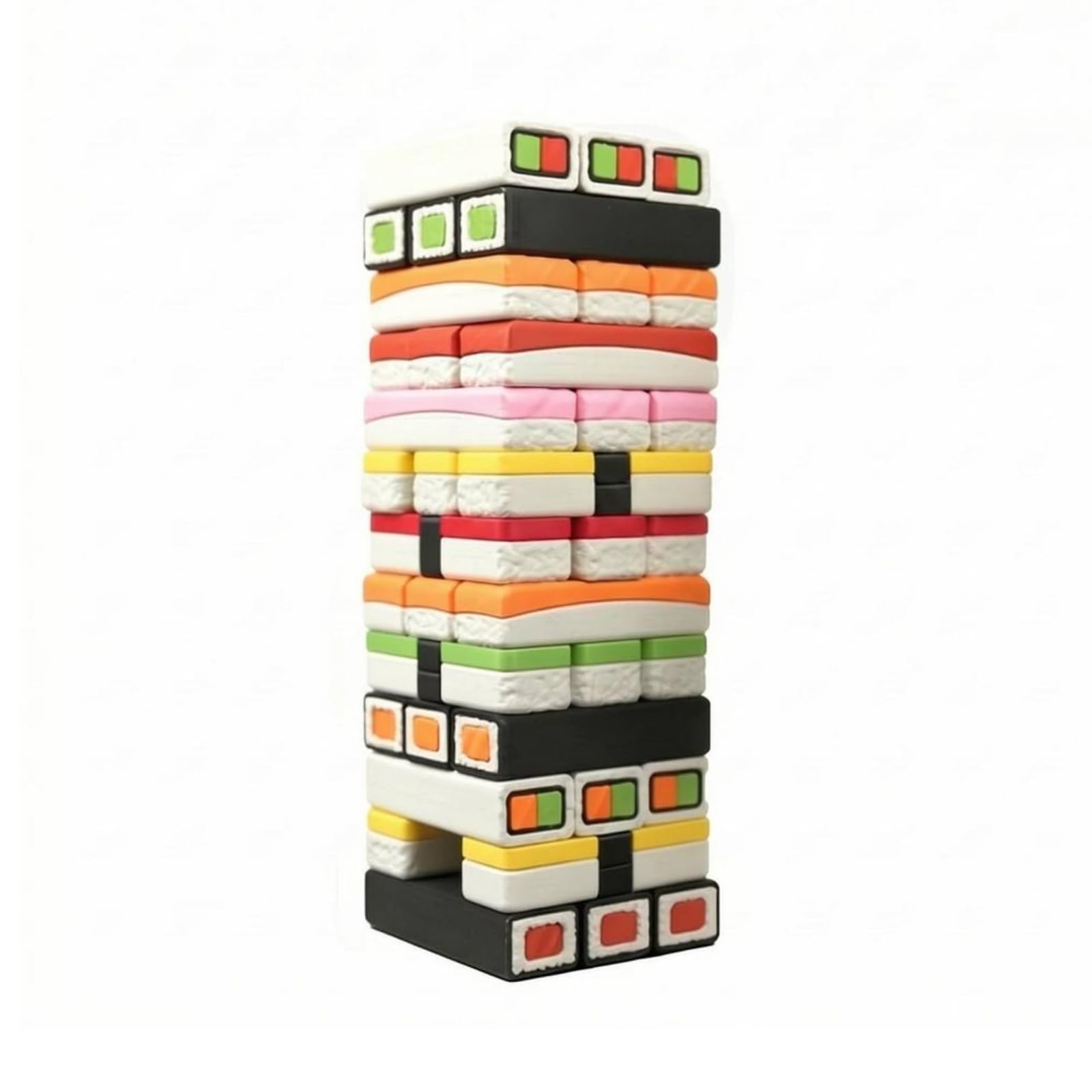 Sushi Stapelspiel Stapelblöcke Balancierspiel Geschicklichkeitsspiel Tischspiel mit Stäbchen aus Polymilchsäure Trainiert Präzise Handführung Und für Kinder Familien Erwachsene Spieleabende