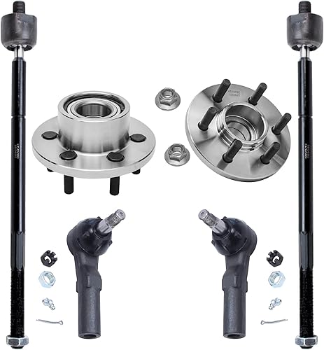 Miniatura 391 de Detroit Axle - Kit de cubos de rodamiento de rueda delantera de 6 piezas para Dodge Dart 2013-2016, Chrysler 200 2015-2017, 2 cojinetes de rueda