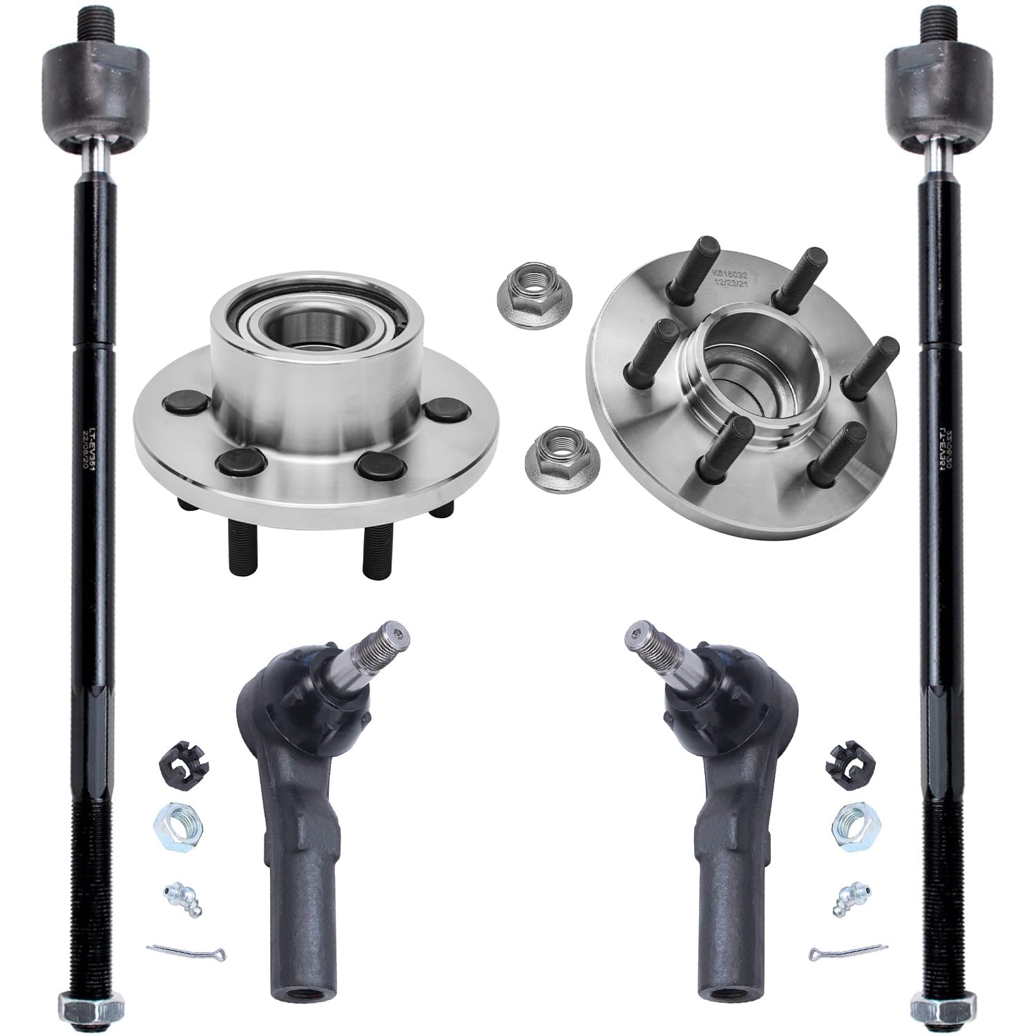 Detroit Axle - 2WD Front Wheel Bearing Hubs Kit for 1999 Dodge Durango