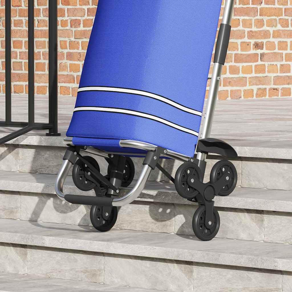 Carrello per la spesa in tessuto Oxford, 47 x 39 x 100,5 cm, pieghevole e stabile, portata 30 kg, resistente alle intemperie, per supermercato, mercato settimanale, rete per frutta