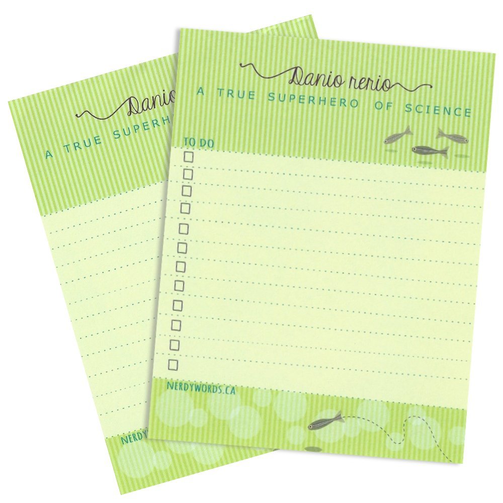 Zebrafish (Danio rerio) To Do List and Lined Notepad (2-Pack) by Nerdy Words