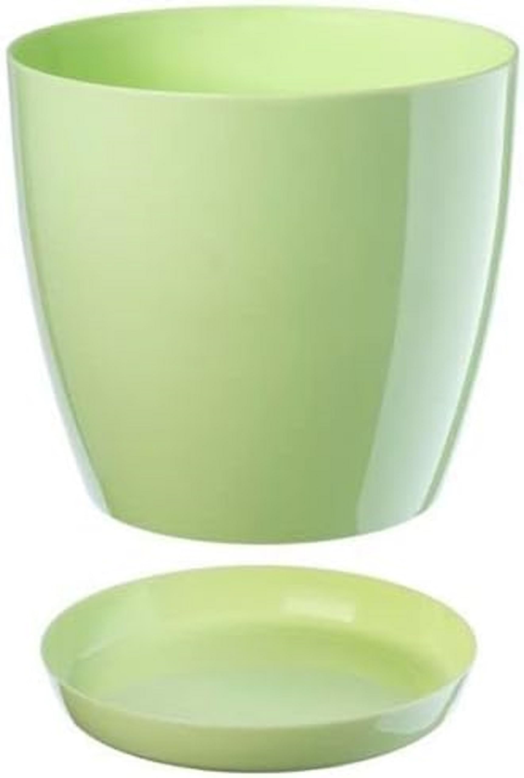 B2C Plant Pot Flower 20 Colours 9 sizes Gloss Plastic Plant Pots Planter Saucer Tray Deco (23 cm/ 9 inch, Red) - 5