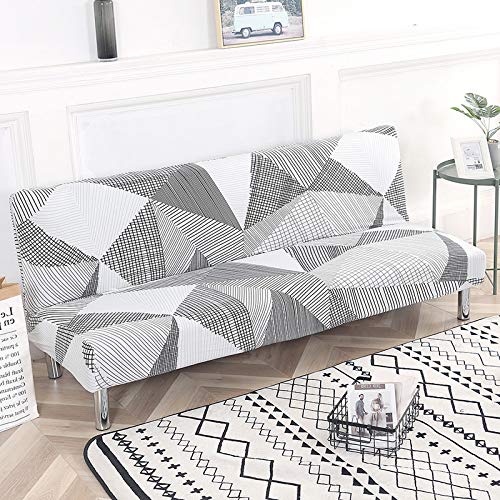 OKJK Fundas para Sofa Sin Brazos, Floral con Todo Incluido, Sin Fundas Sofas Cama con Reposabrazos, Protector De Sofá Elástico Sin Reposabrazos (K331,150-185cm)