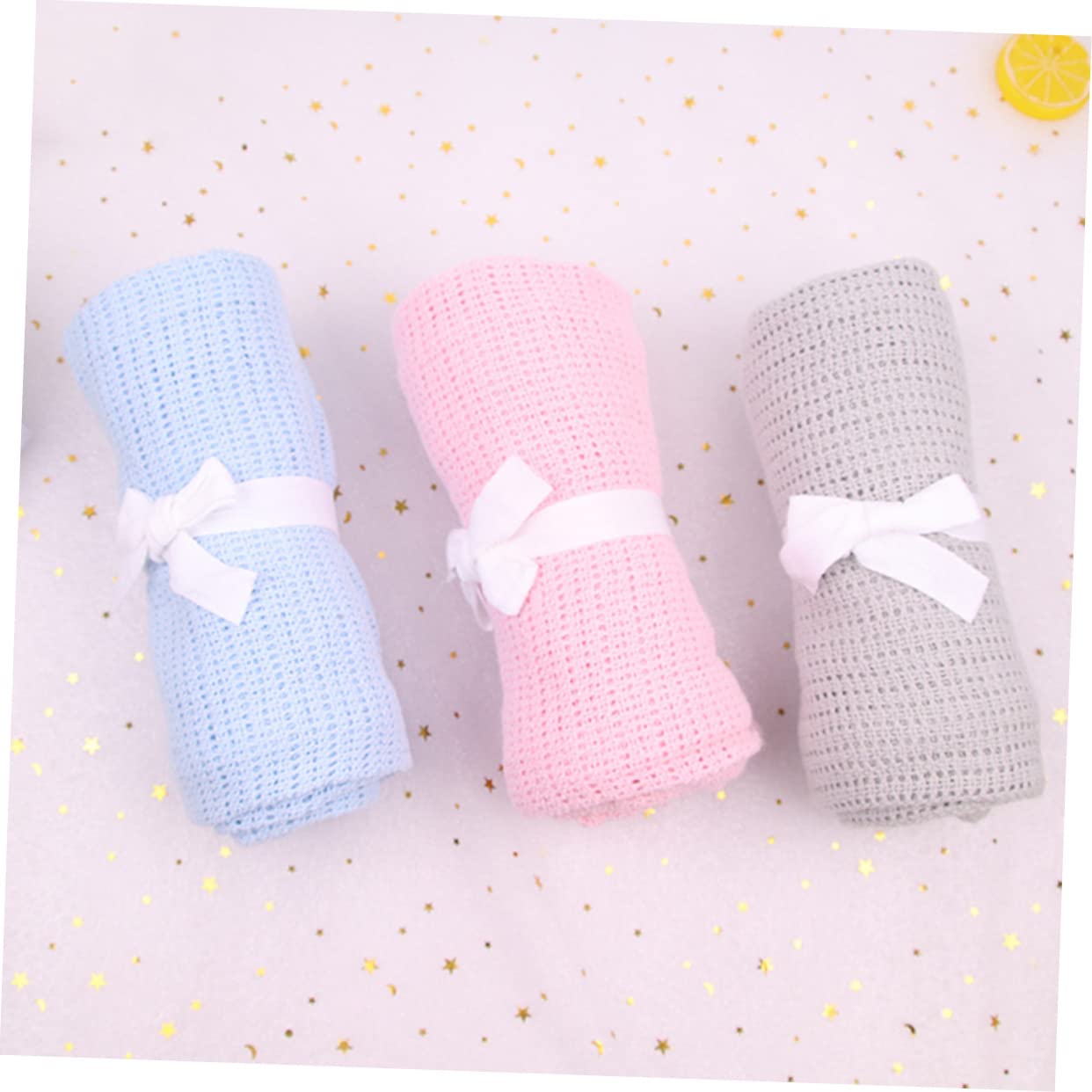 Genérico Envolvente De 3 Piezas para Guardería De Algodón para Niños Y Niñas Tacto Cómodo Multifuncional Ideal para Cochecitos Y Cunas.