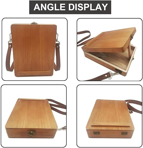 Miniatura 4 de Writers Messenger - Caja de madera - Regalos para escritores, regalos de artistas, bolsa de arte de viaje, caja de pochada, caja de escritura