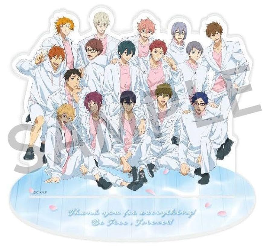 【最終値下げ】Free ハイスピード　スタンドアクリルチャーム　全員　集合 Amazon.co.jp: Free! ハイスピード! Loppi 前売り特典 アクリル