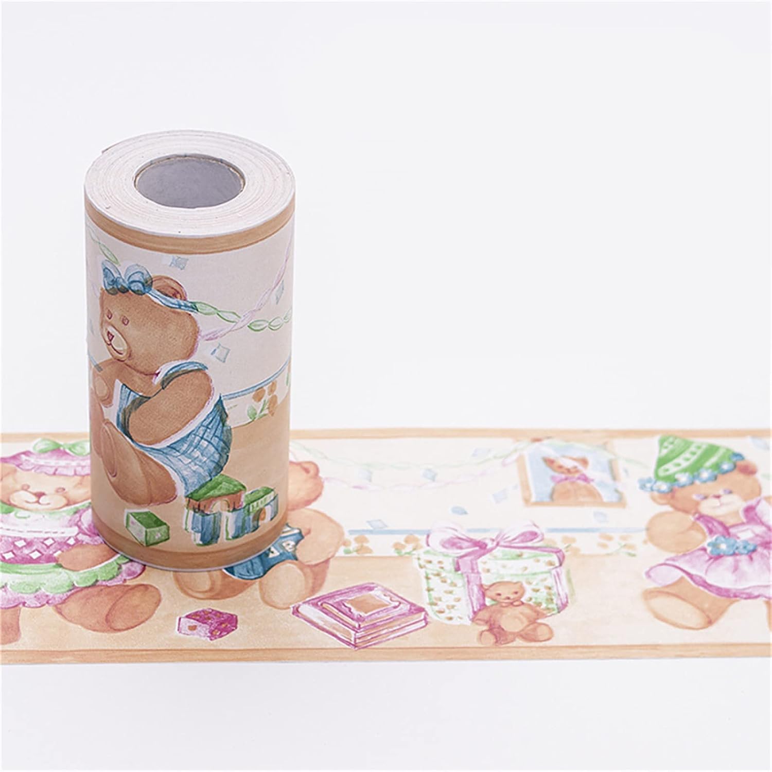 Modern European Flower Wallpaper Border Stick and Peel Bedroom bathrooms Kitchen Wall Decor Border PVC Waterproof Wallpaper Border 10cm X 1000cm