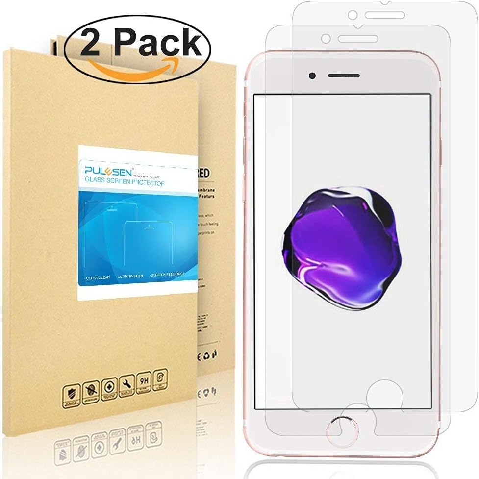 iPhone 7 Plus Screen Protector, PULESEN® [2-Pack][0.2mm] iPhone 7 Plus Tempered Glass Screen Protector [3D Touch Compatible] 2.5D/Ultra Clear Glass Screen Protector for iPhone 7 Plus-Lifetime Warranty