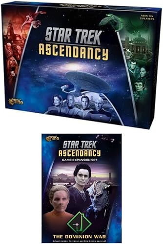Miniatura 1 de Gale Force Nine Star Trek Ascendancy - Paquete de juego de mesa con el juego de expansión de Dominion War Game 2 artículos