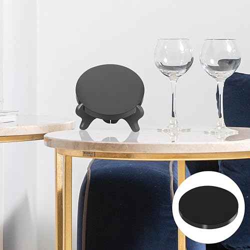 Miniatura 7 de COHEALI Espejo rascador de obsidiana negra, placa redonda, espejo de Feng Shui, decoración de escritorio para el hogar, adivinación, meditación,