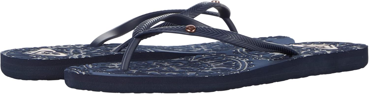 Roxy Women's Antilles Flip Flop Sandal, Navy 214, 6