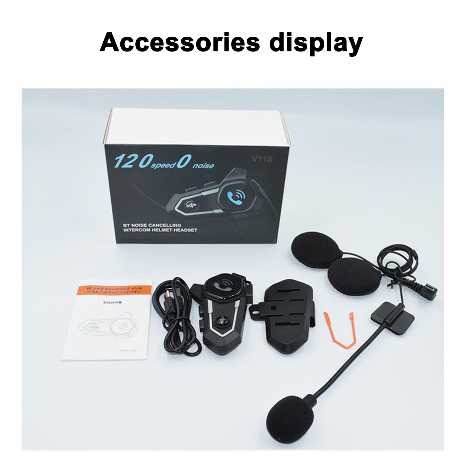 docooler Interfono per Casco Moto BT5.0 Interfono Vivavoce per Motociclisti Gamma 300M IP67 Impermeabile Antipolvere con Microfono