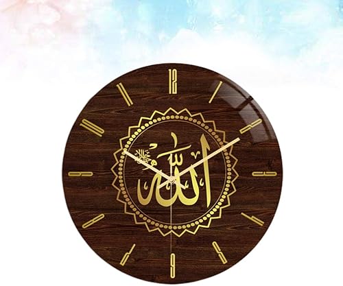 Miniatura 5 de Reloj de pared musulmán Eid Al-Fitr de acrílico, estilo vintage, para uso doméstico, dormitorio, sala de estar, arte de fácil lectura, reloj de
