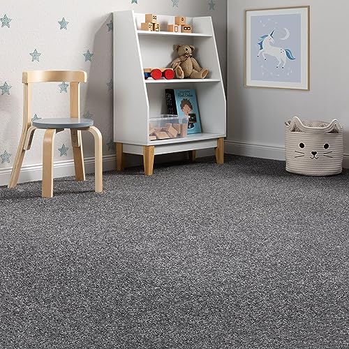 Steffensmeier Teppichboden Margate Meterware | Auslegware für Kinderzimmer Wohnzimmer Schlafzimmer...