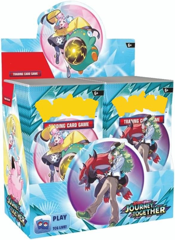 Image of Pokemoon TCG 50 Cardds Bundle | 5 Packs of 10 Random Collectible Trading Cardds | Surprise Cardd Set for Kids & Collectors (Journey Together 5 Pack 50 Cards)