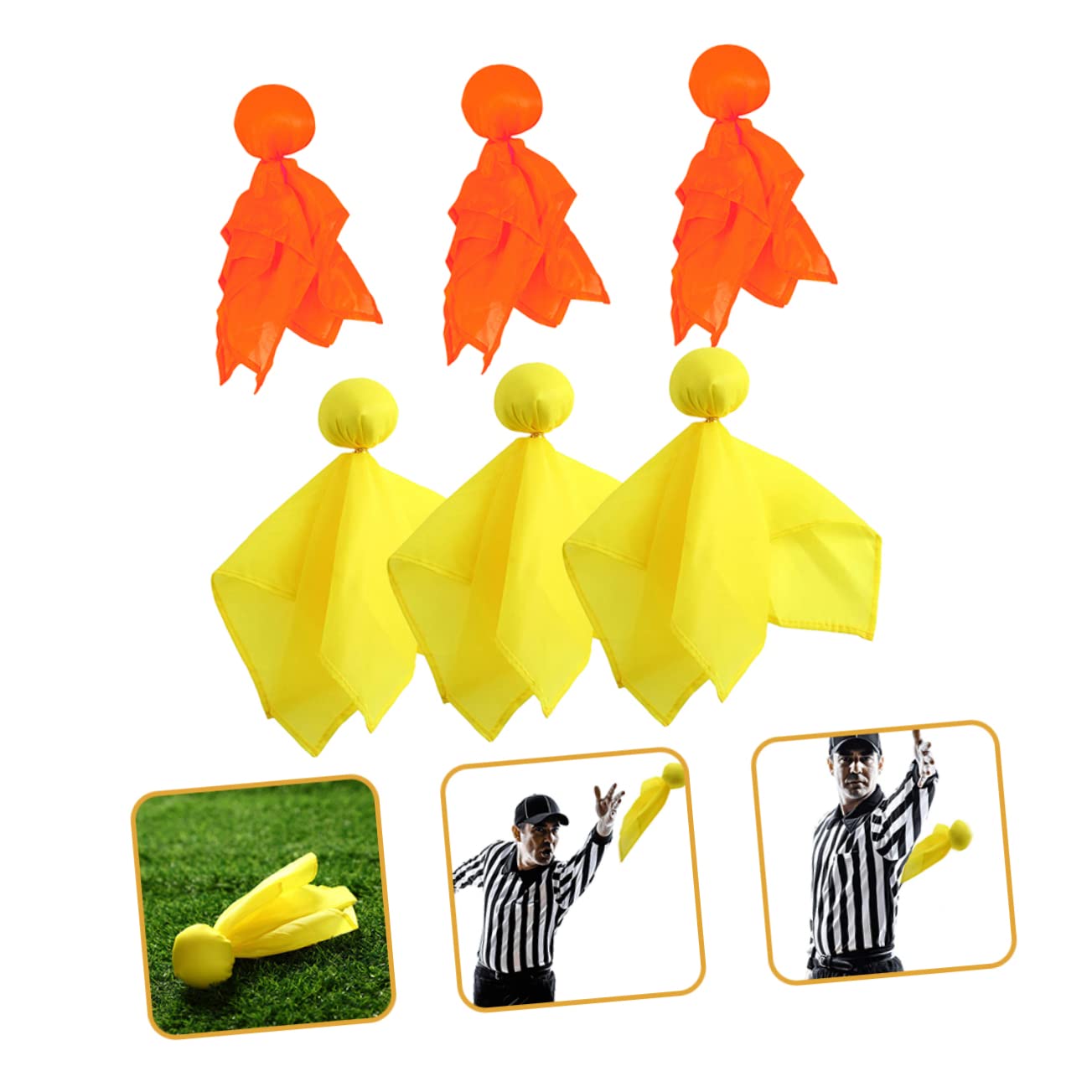 Mipcase Drapeau De Service D'arbitre Tenue D'arbitre Arbitre Drapeaux Football Marqueur Jeux Foot Jeux De Football Drapeau De Pénalité Lancer Des Drapeaux Nylon