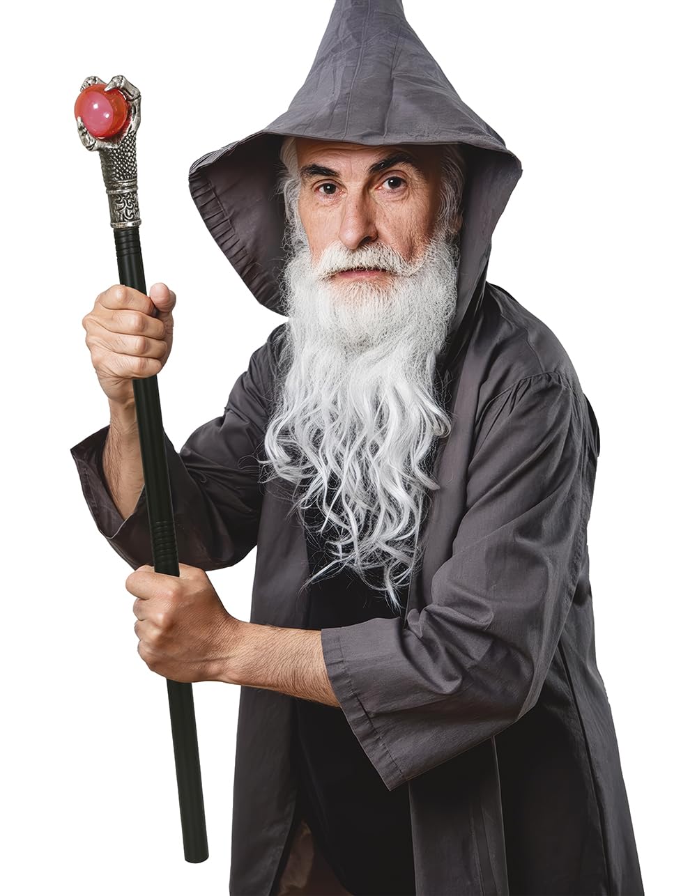 FIESTAS GUIRCA | Detachable Claw Baton (30.7 in) - Toy Weapon for Medieval Costumes and Fantasy Parties - Ideal Accessory for Halloween and Carnival - All Users - Black Silver