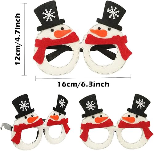 Miniatura 2 de JAYKIDS - 16 lentes de Navidad para fiestas, adornos colgantes para árbol de Navidad, decoración de cabina de fotos, decoración de fiesta de