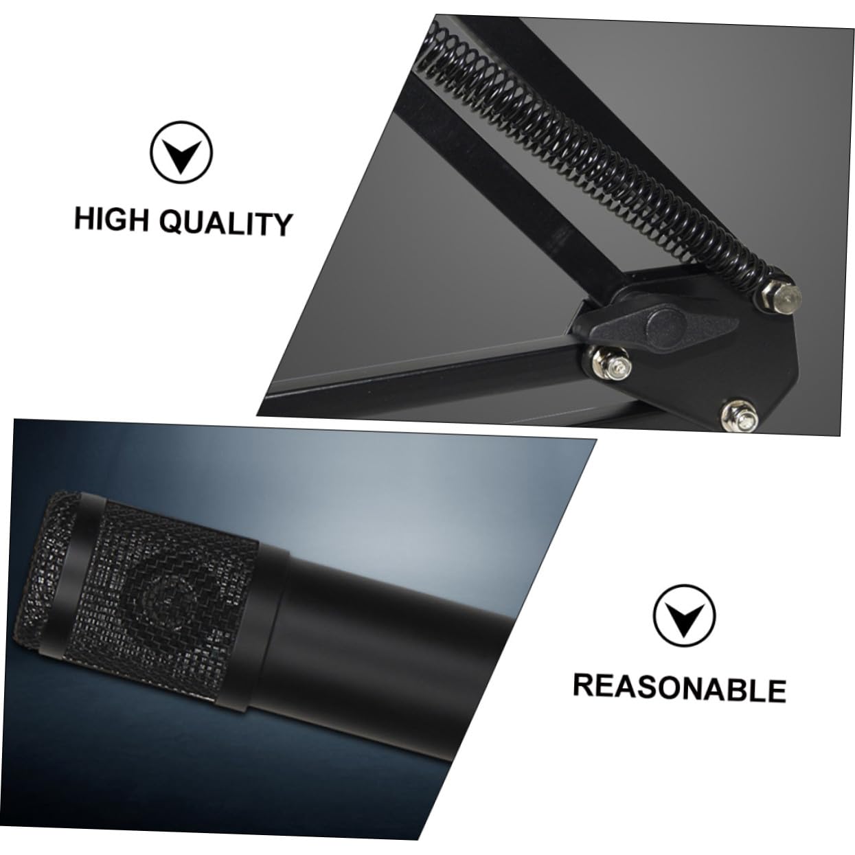 CLISPEED Microfono Condensatore in Leggera Lega di Alluminio per Registrazione Professionale USB Regolazione Volume Colore Casuale per Studi di Registrazione e Doppiaggio