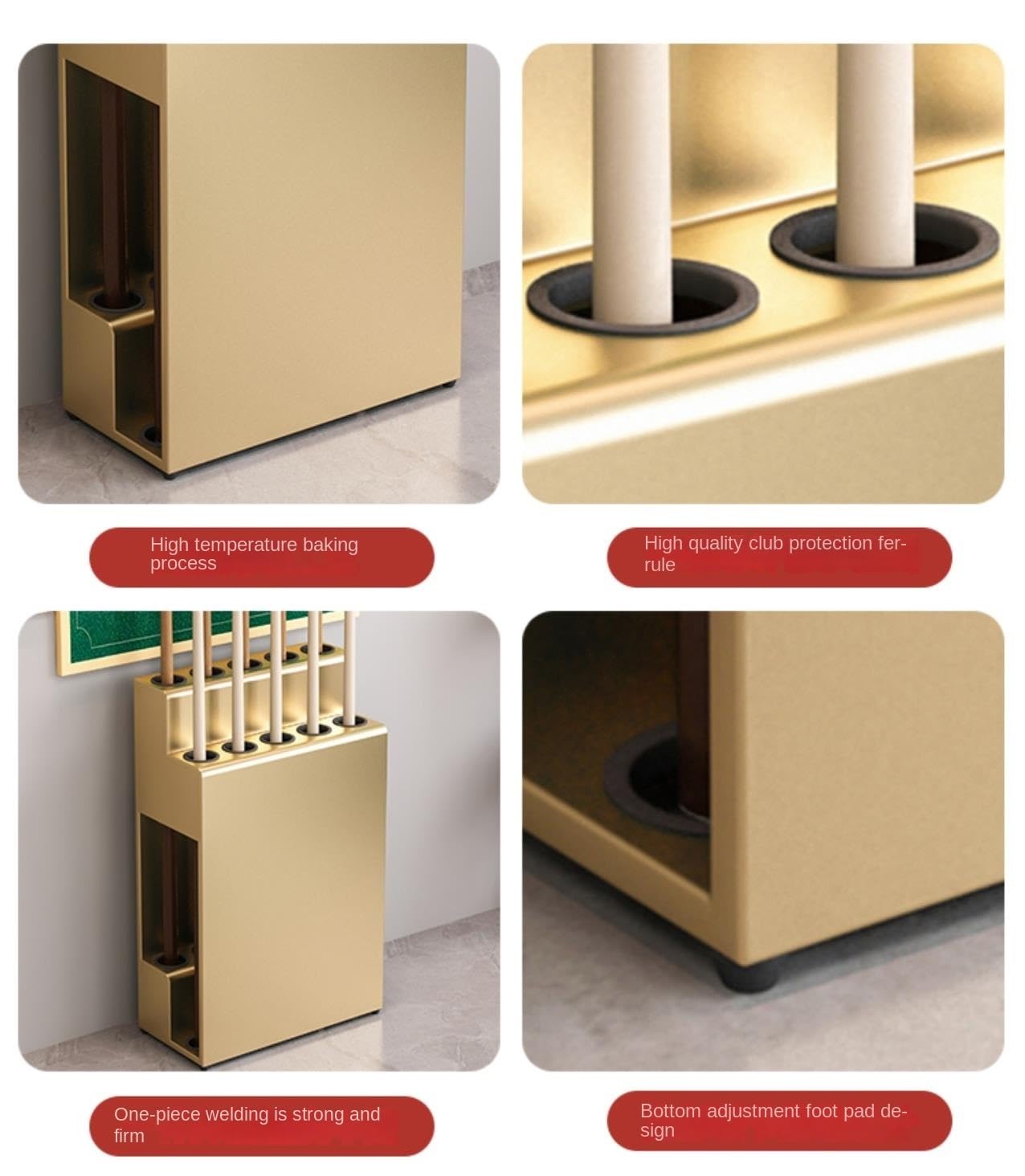 Aufbewahrung Ständer Golf Club Rack for 10 Clubs Lagerung Boden Display Home Office Golfschlager