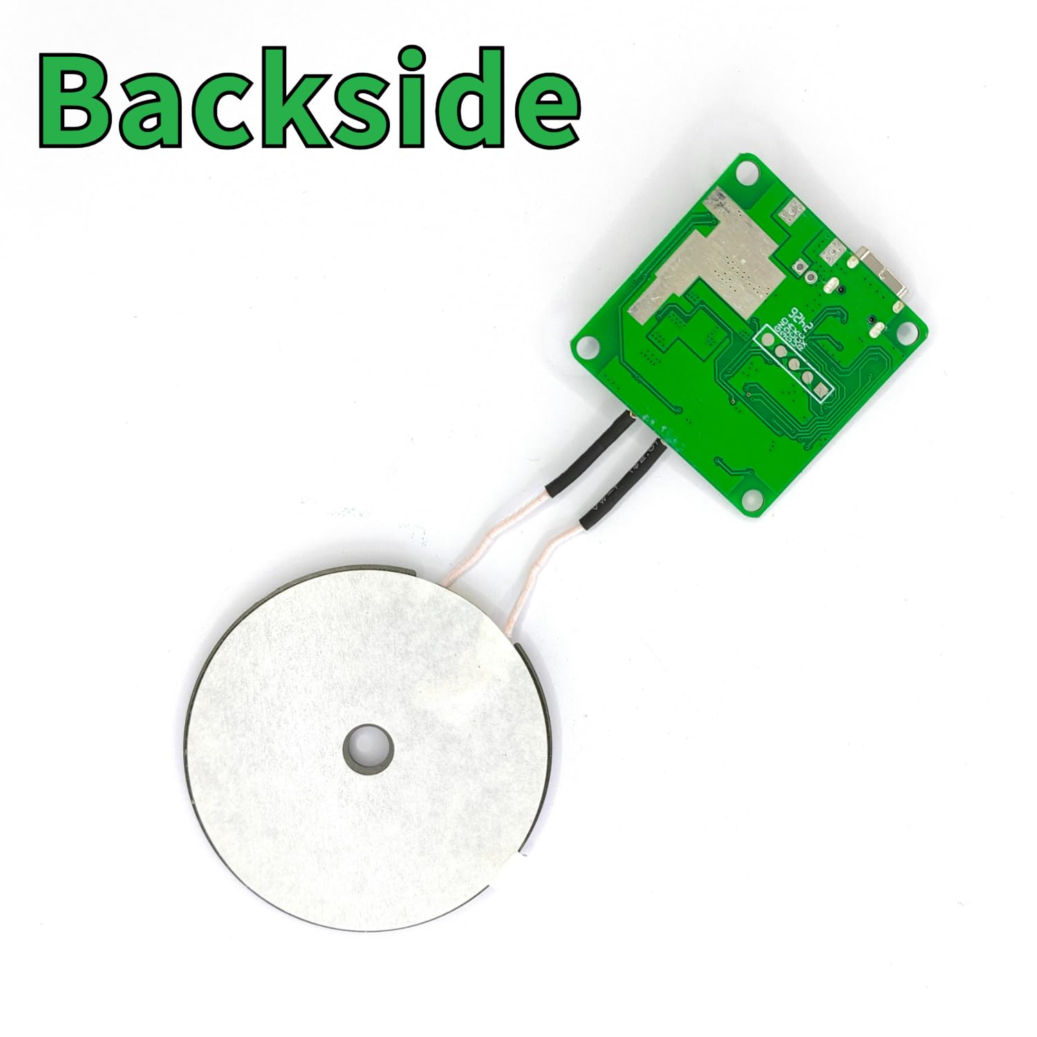 2 pz 20 W Max QI caricabatterie wireless PCBA modulo bobina, circuito di ricarica rapida fai da te con porta di tipo C, protezione da surriscaldamento per auto e mobili (senza filo) (senza filo)