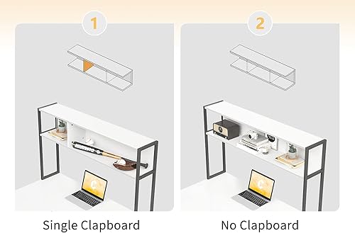Miniatura 4 de Cubiker Escritorio en forma de L con gabinete, escritorio esquinero para computadora de 60 pulgadas, mesa de juegos de oficina en casa con estantes