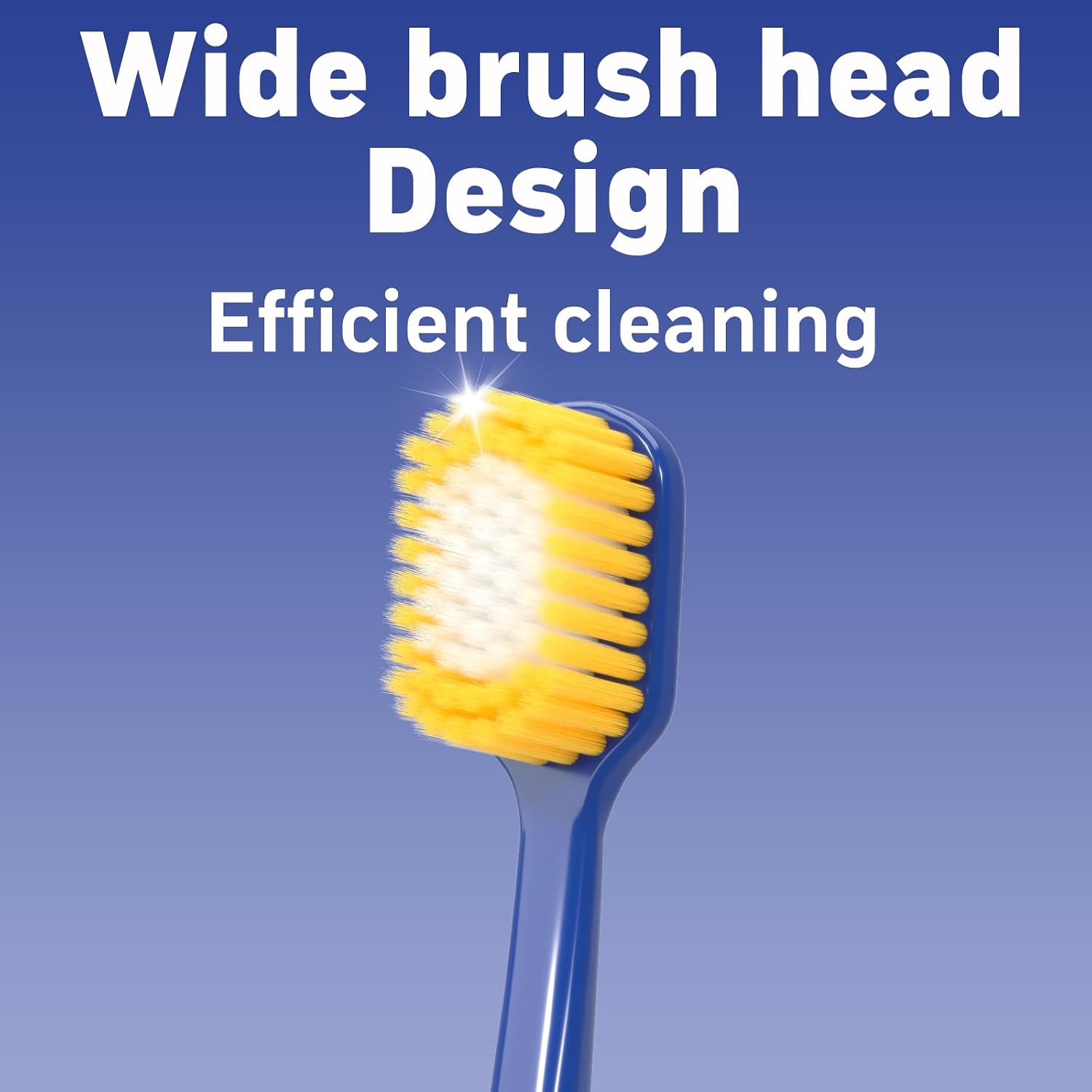 Adult Wide Head Soft Hair Toothbrush, Manual Toothbrush, Excellent Cleaning Effect for Large Head, Ultra Soft Brush Double Bristle Cleaning Effect is Better 4count（Pack of 1） image 3