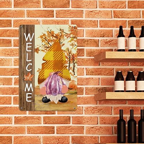 Panneau métal Hello Pumpkin : idée cadeau d'automne originale - 6