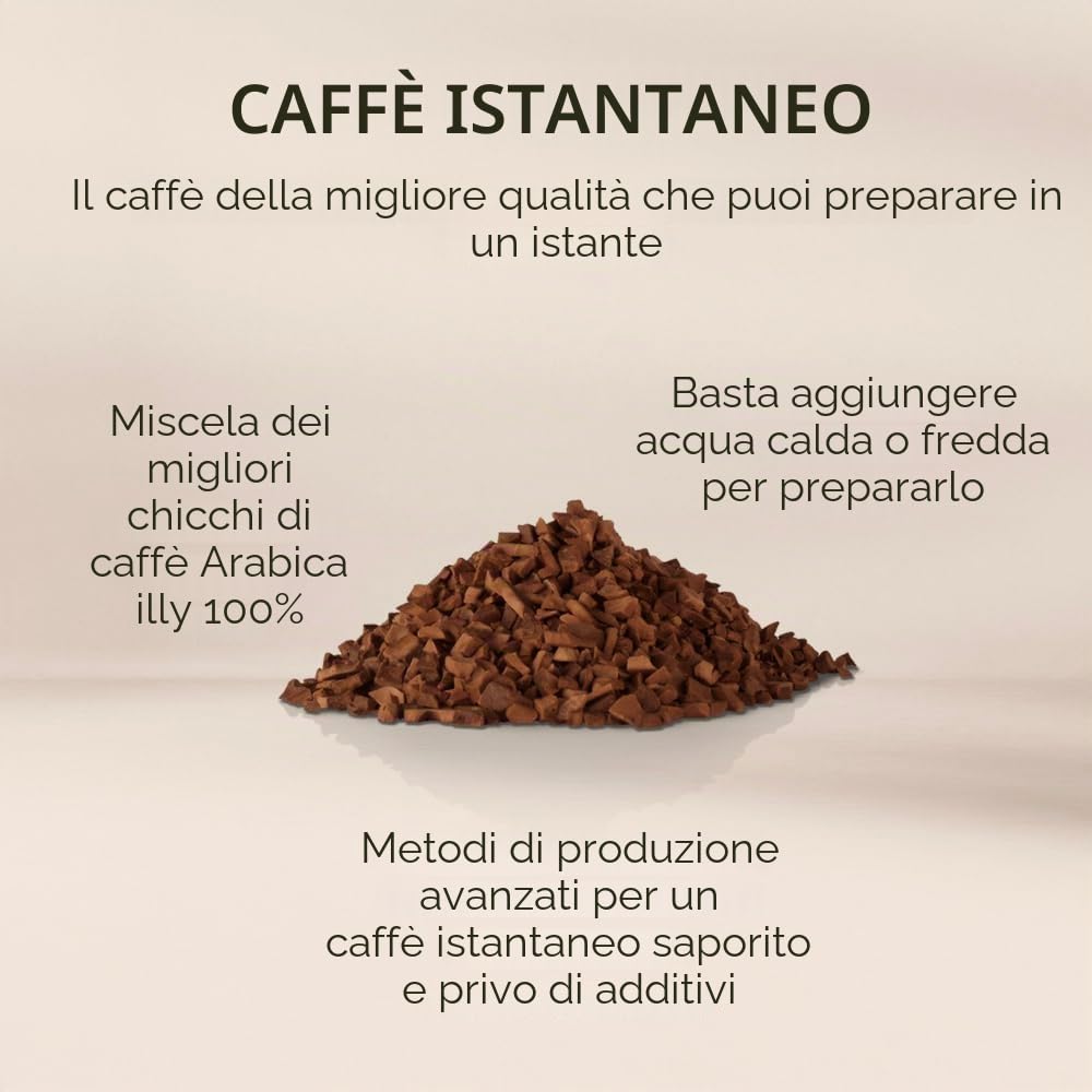 illy Intenso - Caffè istantaneo, forte arrosto, intenso, robusto e completamente aromatizzato con note di cacao profondo, 100% caffè arabica, senza conservanti, barattolo da 94 ml (1 pezzo)