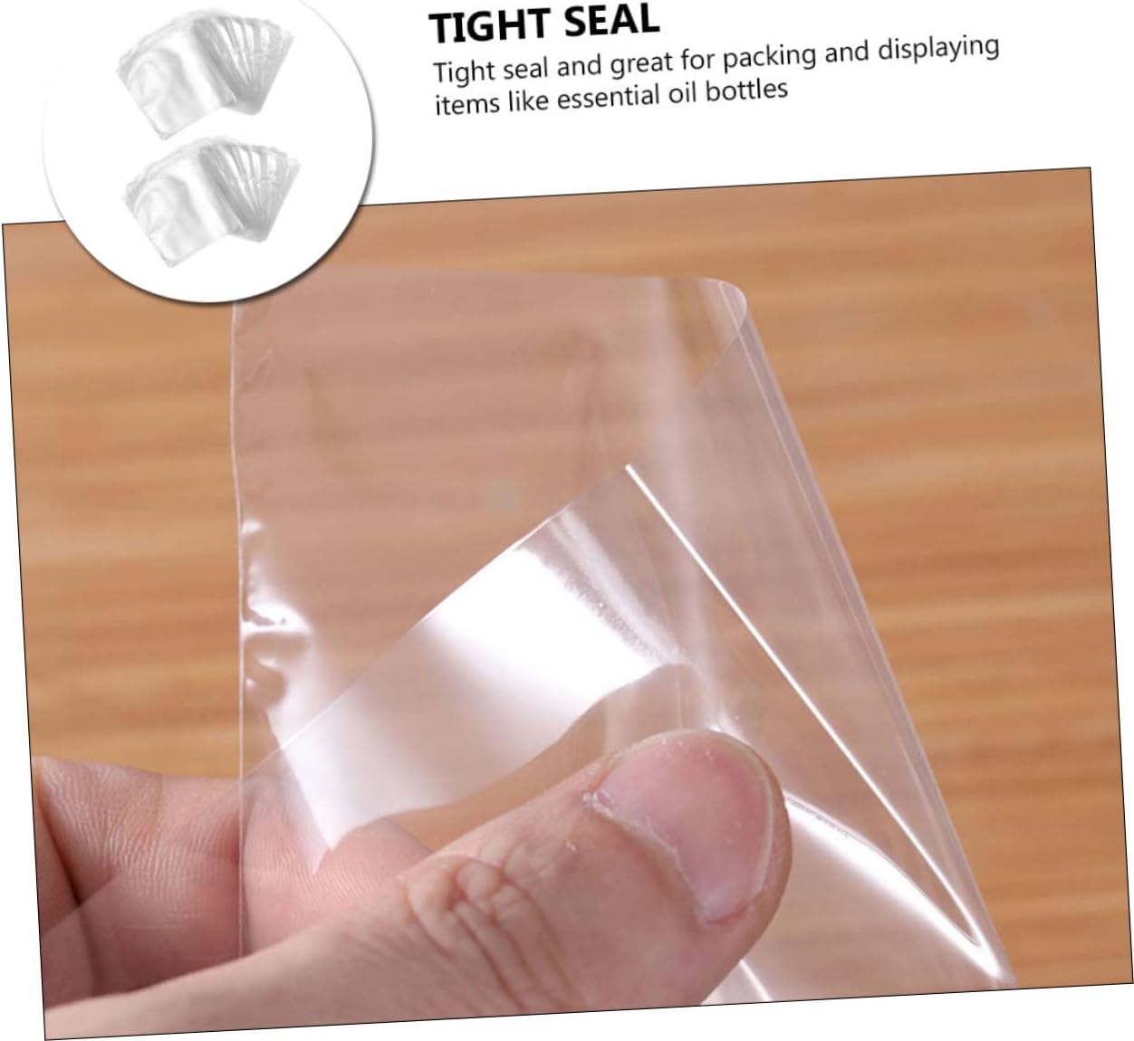 Heat Shrink Wrap Bags 200pcs Plastic Film 16x24cm Shrink Film Bag for Essential Oils Eye Lash Bottles