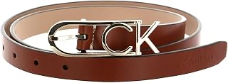 Calvin Klein Re-Lock Capital CK Logo Belt 2 cm W80 Cognac, Cognac, W80