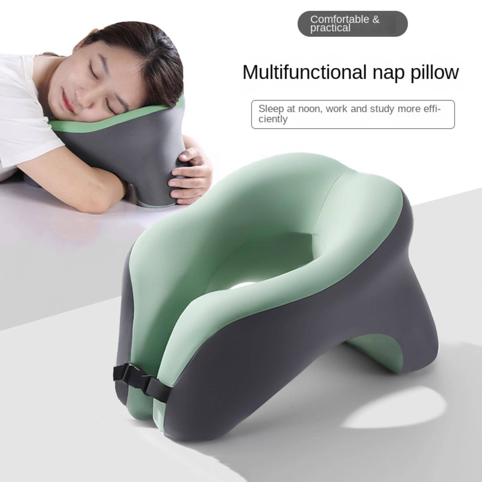 Cuscino cervicale da viaggio, 100% puro memory foam, supporto a forma di U, per aereo, ufficio, auto e casa, ideale per riposare la testa e il mento, comfort e relax