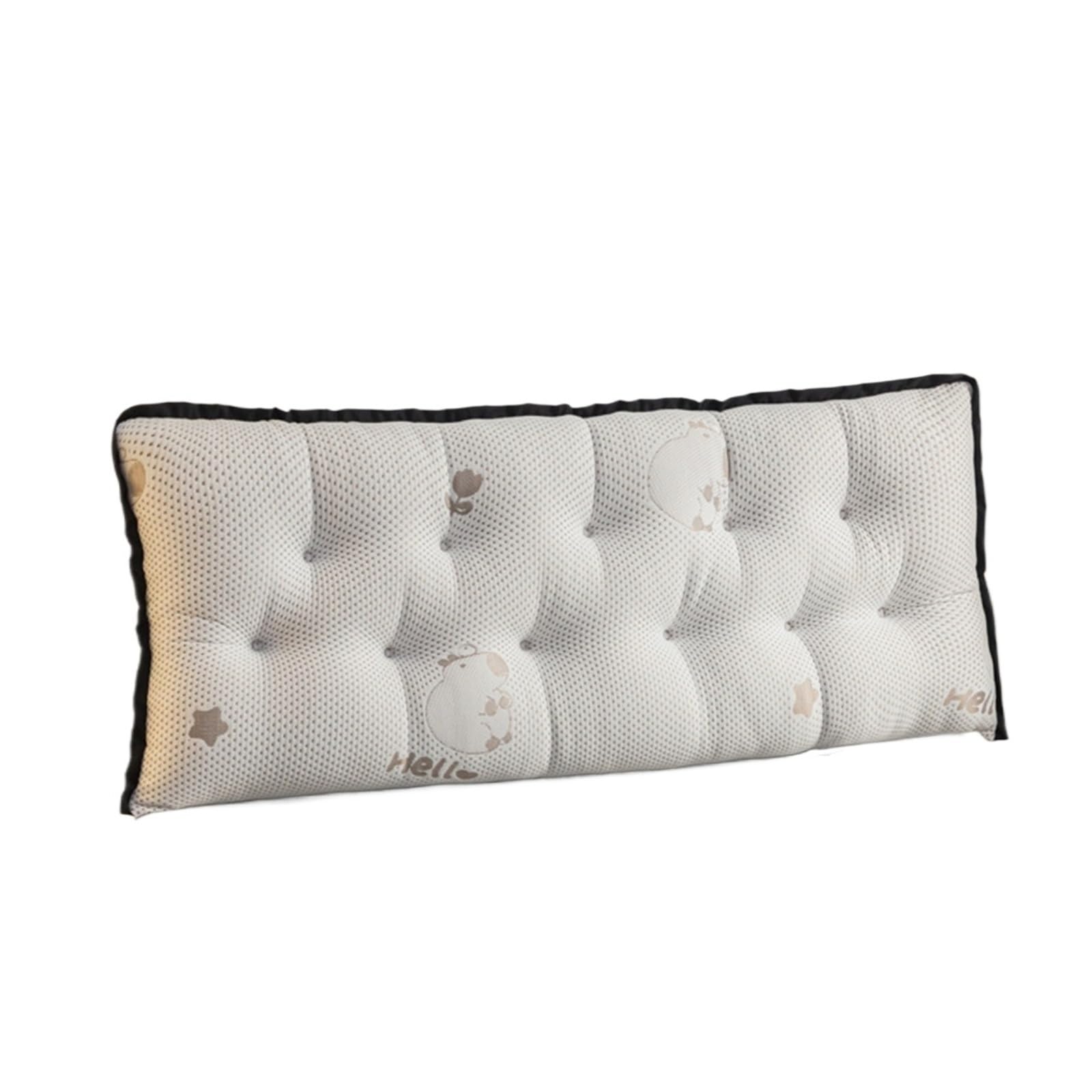 LPATEBCVU Ruffle Bed Backrest Non-slip Bedhead Cushion Large Pillow Summer Waist Protection With Zipper For Double Sofa Tatami Bed Reading Backrest 100-200cm(Khaki,150x50x15cm)