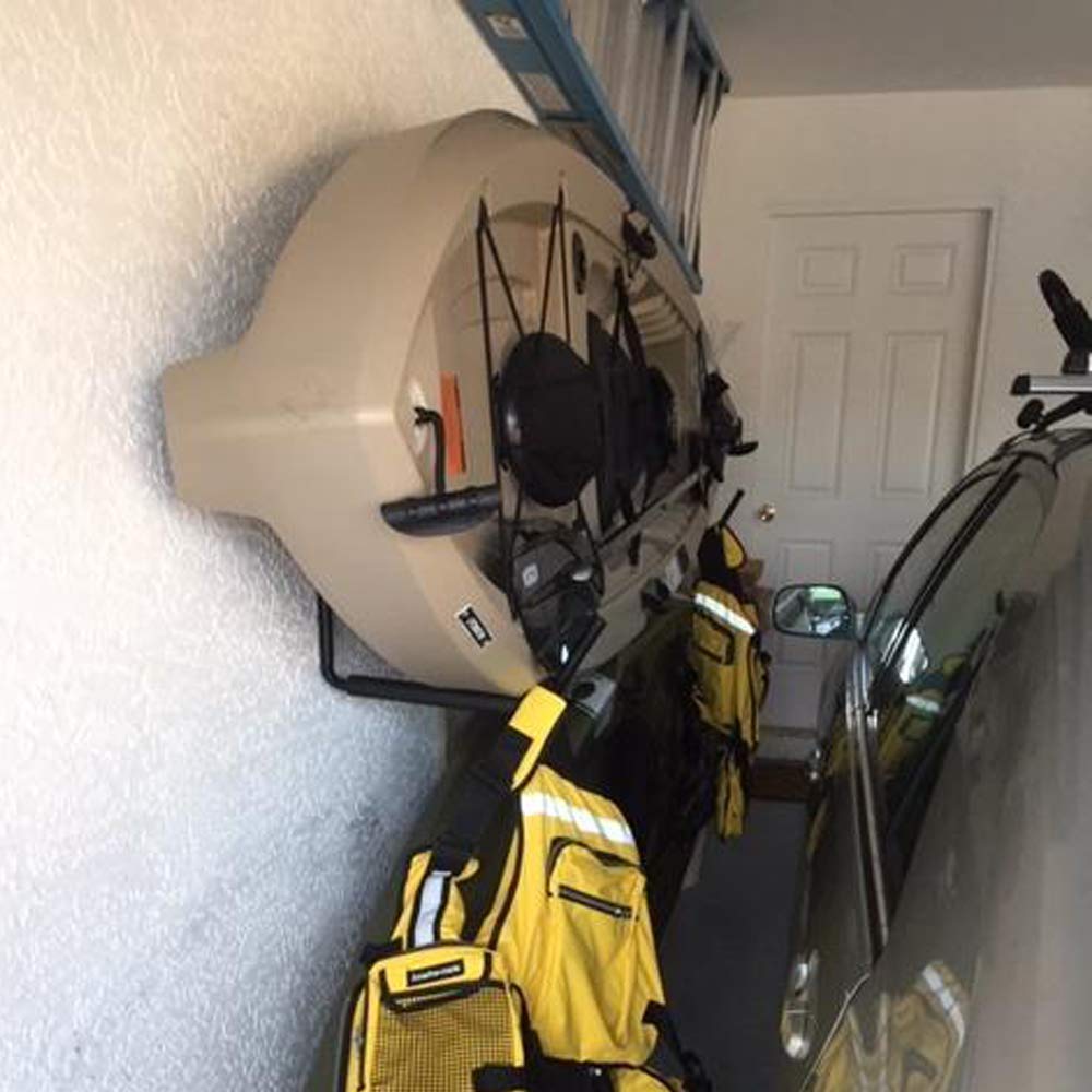 Robuste Kajak-Aufbewahrungshaken, 38,1 cm, Jumbo-Arm, Wandmontage, Kanu-Aufbewahrungshaken, 6 Stück, Utility Organizer für Paddelboard, Surfbrett, Snowboard, Wake-Board