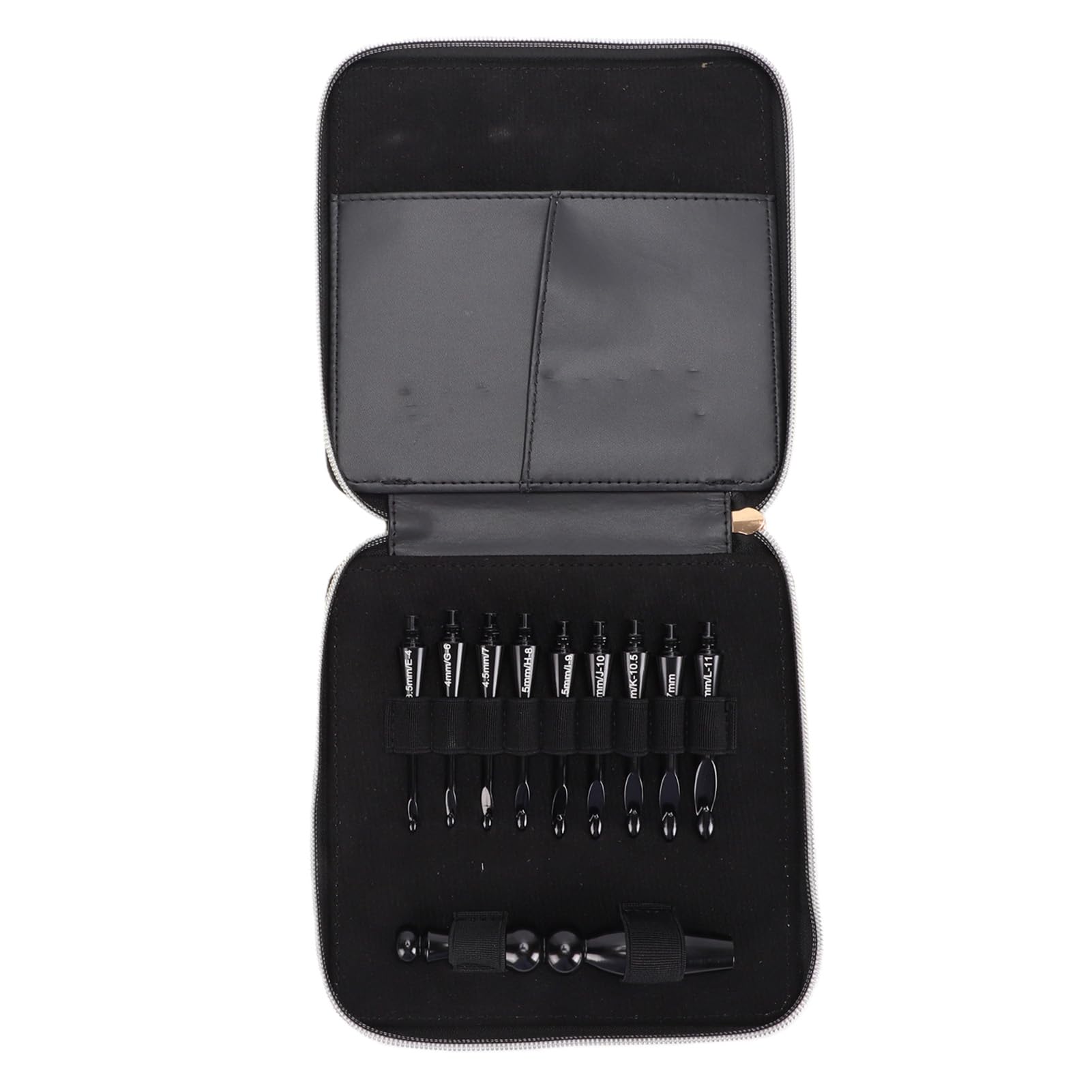 RIZGHWOY Juego de Ganchillos Intercambiables 9 Piezas 3.5mm a 8.0mm con