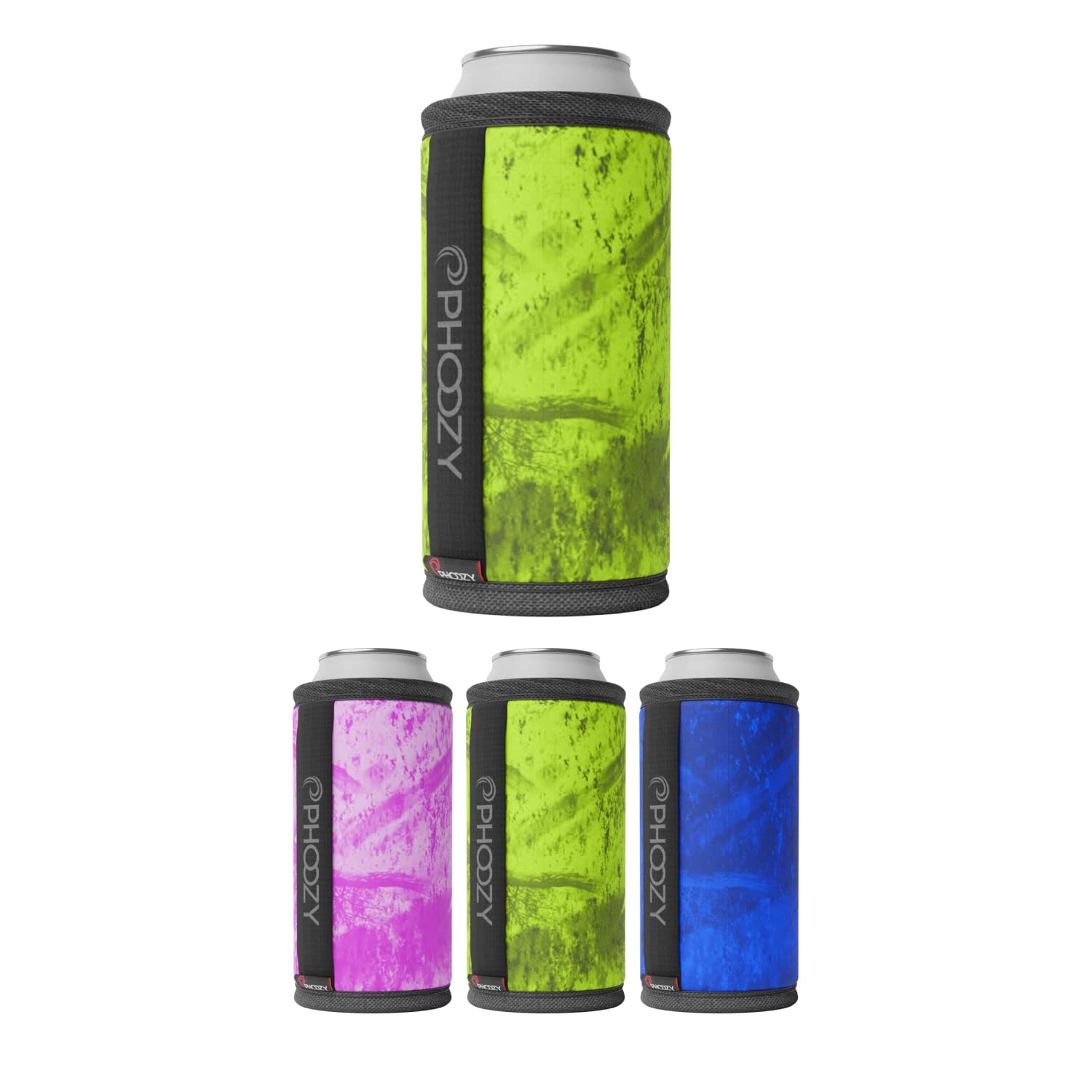PHOOZY Insulated Can Cooler for 16oz Tall Cans - Patented Spacesuit Insulation Keeps Drinks Colder, Longer (Weighs Less Than 2 Ounces) - Green