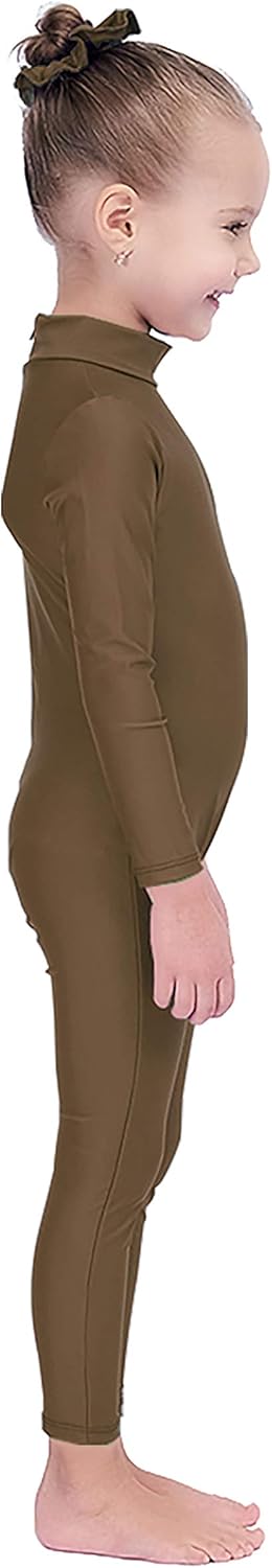Kepblom Girls Long Sleeve Unitard Spandex Turtleneck Full Bodysuit for Kids - Image 2