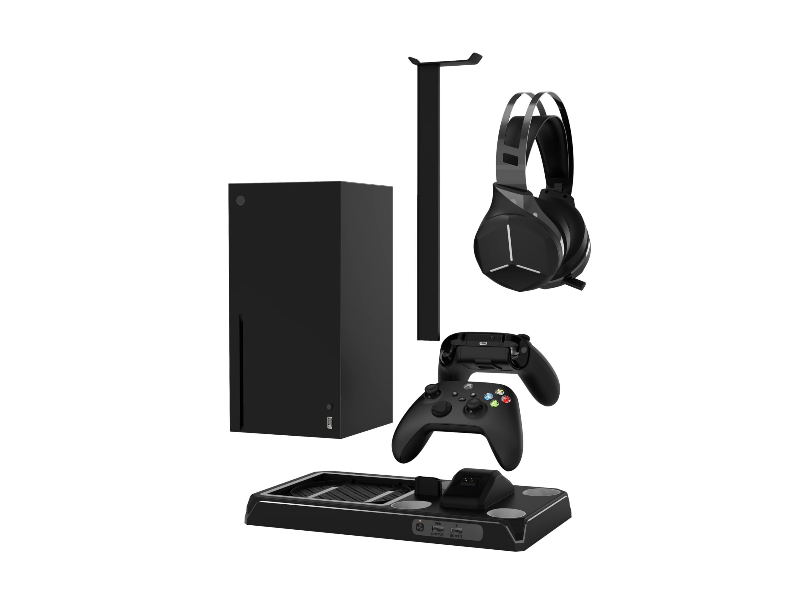 Imp Gaming DLX Twin Charging Tower with Cooling Fans & Game Storage Stand Xbox Series X