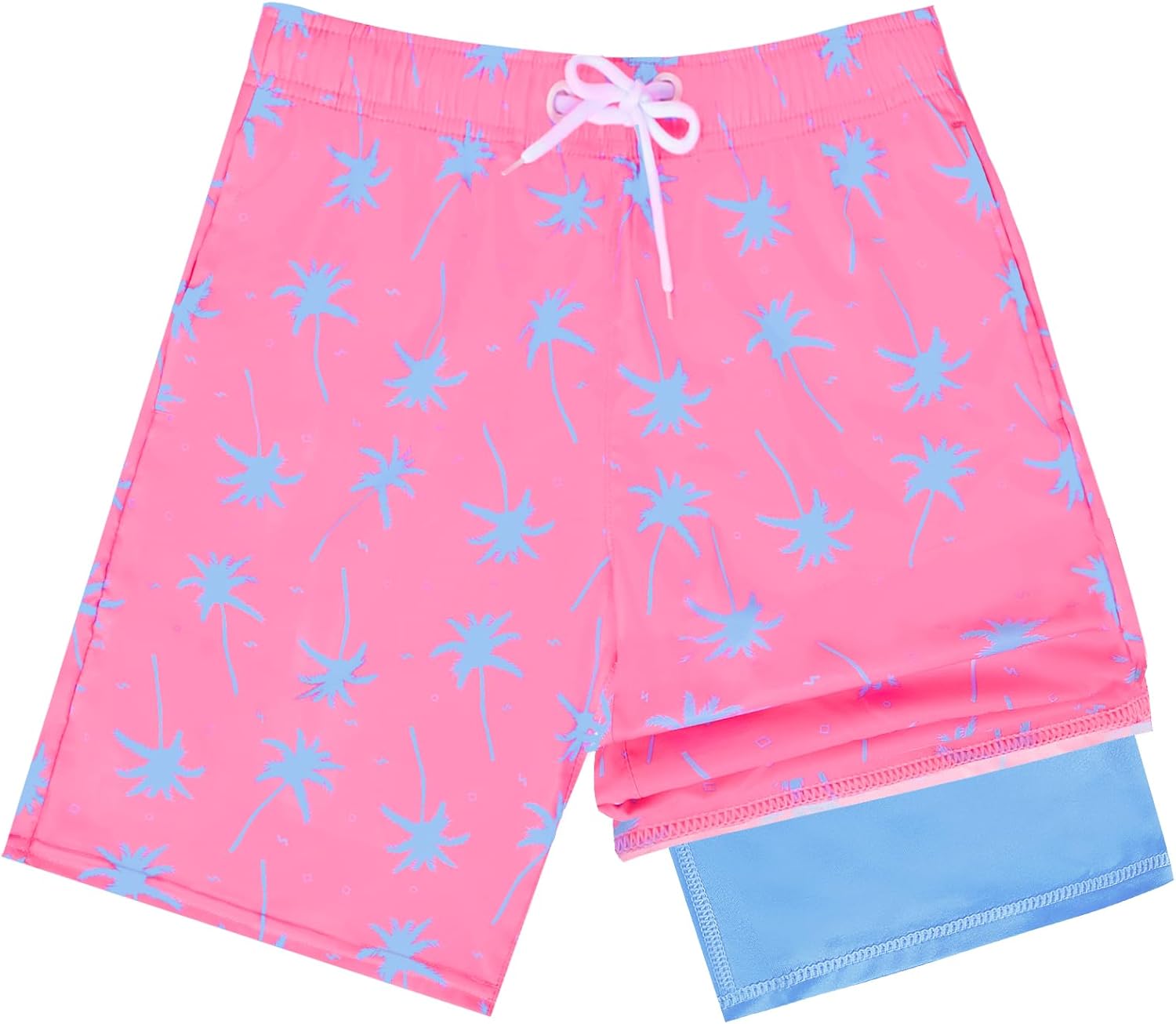 OlyPegic Boys Swim Trunks with Boxer Brief Liner Compression Boy Bathing Suit Quick Dry Beach Swimsuit Toddler Swim Shorts