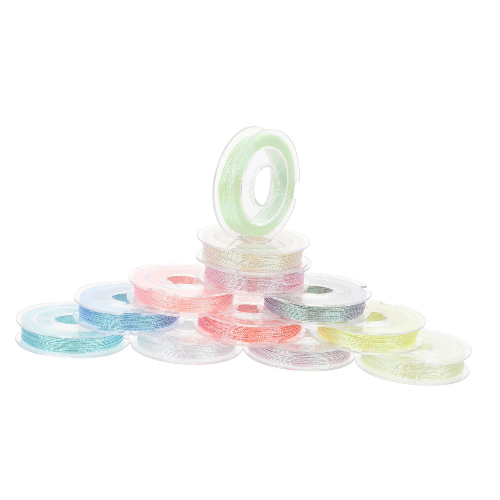 STOBOK 24rollos Hilo De Bordar Luminoso De Para Manualidades y Costura Resistentes y Brillantes Para y Por Bobina