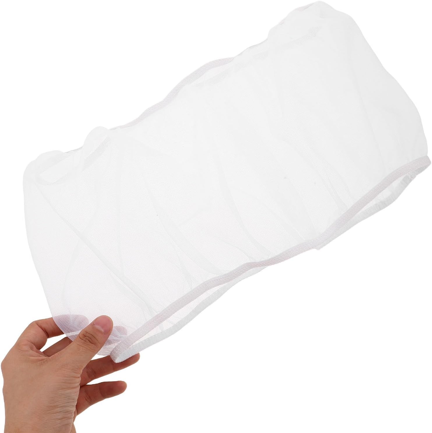 BESPORTBLE 4pcs Bird Cage Dust Cover Breathable Polyester Mesh | White Finish, Easy Install Elastic Edge, Splash Guard and Dust Prevention
