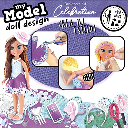 Muñeca personalizable My Model Doll Design de Educa con diferentes looks para niñas de 6 años 2