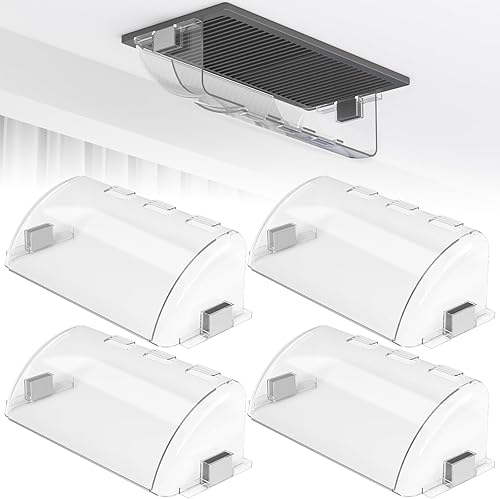 Miniatura 1 de Deflector de ventilación de aire ajustable de 8 a 14 pulgadas, paquete de 4 deflectores de aire y calor para rejillas de ventilación con imanes de