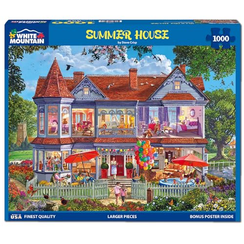 White Mountain Rompecabezas de 1000 piezas Casa de Vacaciones de Verano, Piezas Grandes, Regalo para Adultos y Familia, 24"x30" miniatura 2