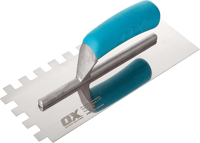 OX Trade Notched Stainless Steel Tiling Trowel - 12mm